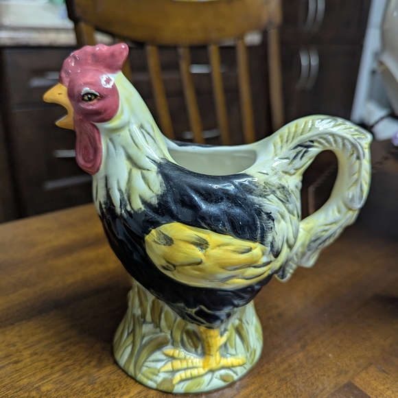 Ceramic Rooster Pitcher - Multicolor - Picture 2 of 6